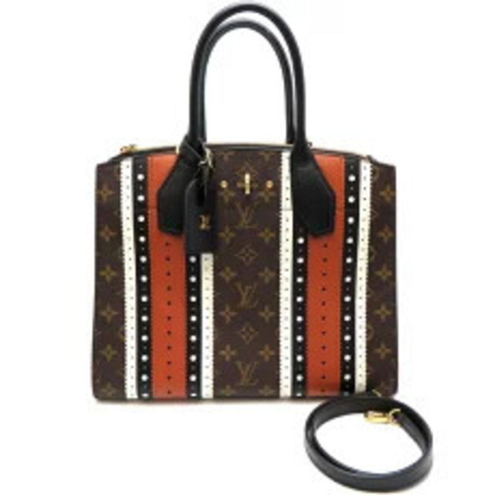 Louis Vuitton City Steamer Handbag Monogram Brown